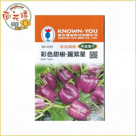 【向花緣】農友 彩色甜椒 - 麗紫星 - 特選種子